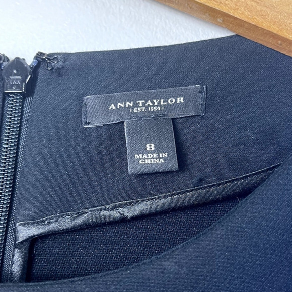Black and Blue Colorblock Ann Taylor Business Dress 8 - Picture 2 of 6